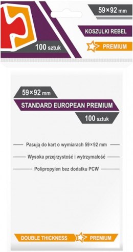 Koszulki 59 x 92 mm Standard European Premium 100 sztuk