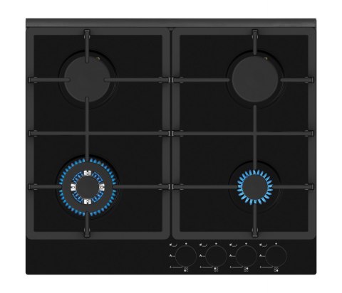 Simfer Hob H6 401 TGRSP Gas on glass, Number of burners/cooking zones 4, Mechanical, Black