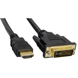 Kabel Akyga AK-AV AK-AV-11 (DVI-D M - HDMI M; 1,8m; kolor czarny)