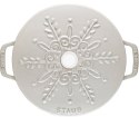 Garnek żeliwny okrągły snowflake Staub - Biały, 3.6 ltr