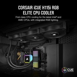 Korsarz | Chłodzenie procesora cieczą | iCUE H115i RGB ELITE | Intel, AMD